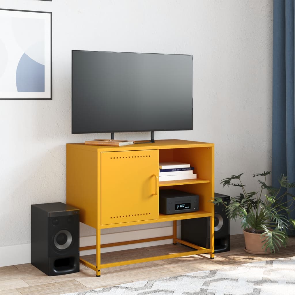 Meuble TV Moderne en Acier Anthracite-La-Fabrique-Industrielle