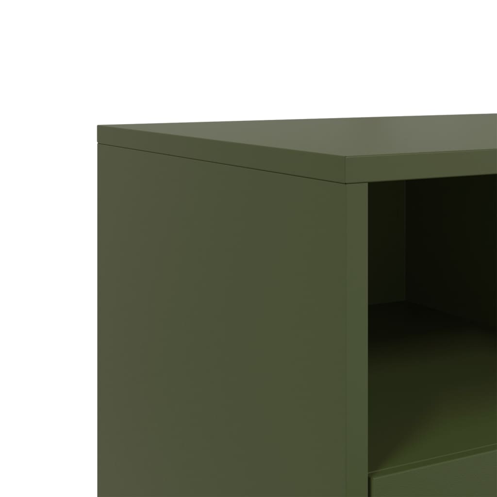 Meuble TV Olive en Acier au Style Industriel-La-Fabrique-Industrielle