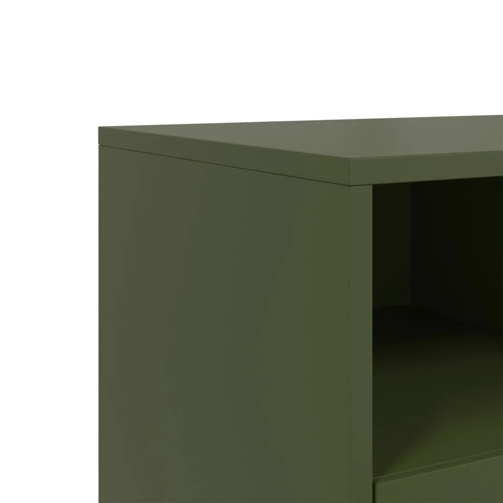 Meuble TV Olive en Acier au Style Industriel-La-Fabrique-Industrielle