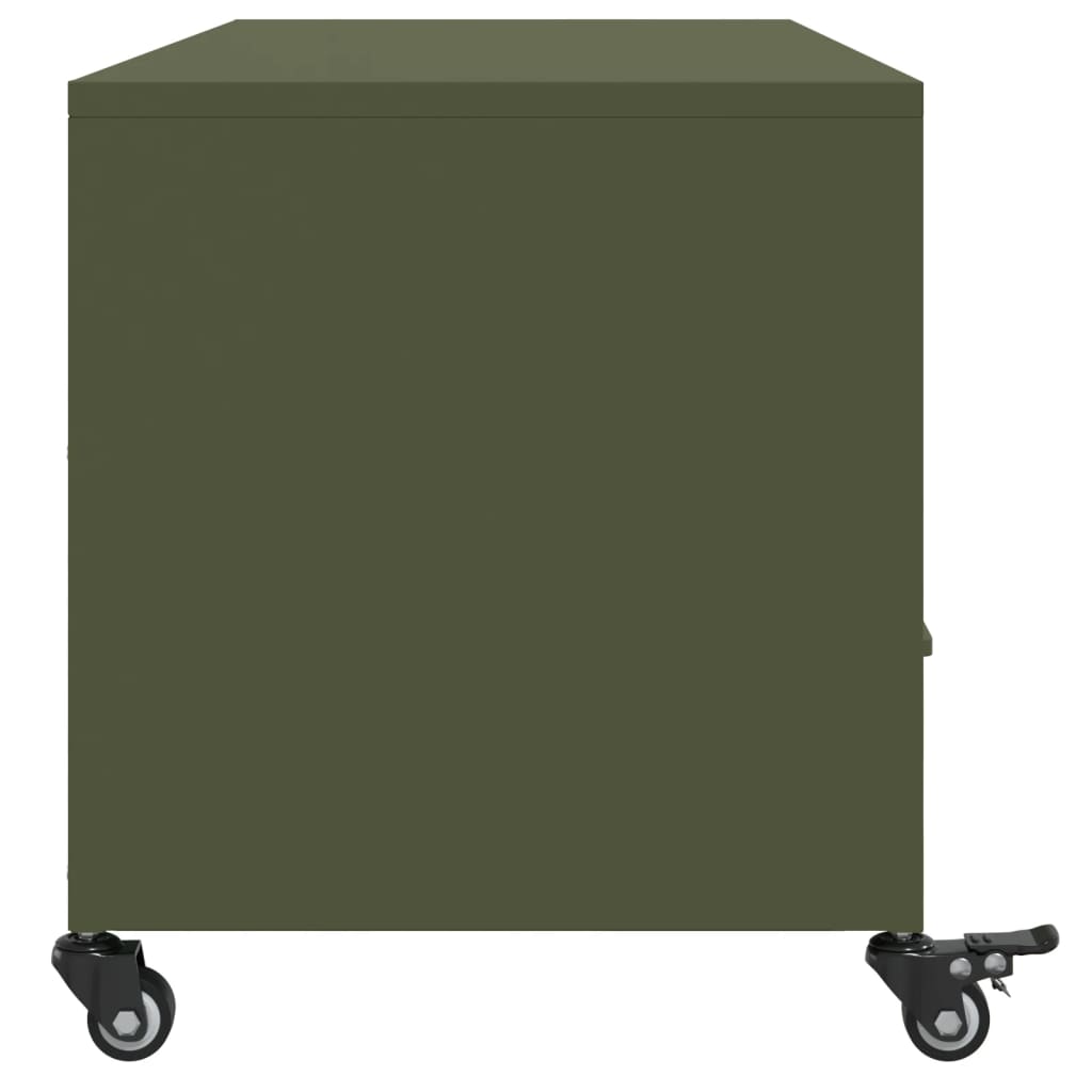 Meuble TV Olive en Acier au Style Industriel-La-Fabrique-Industrielle