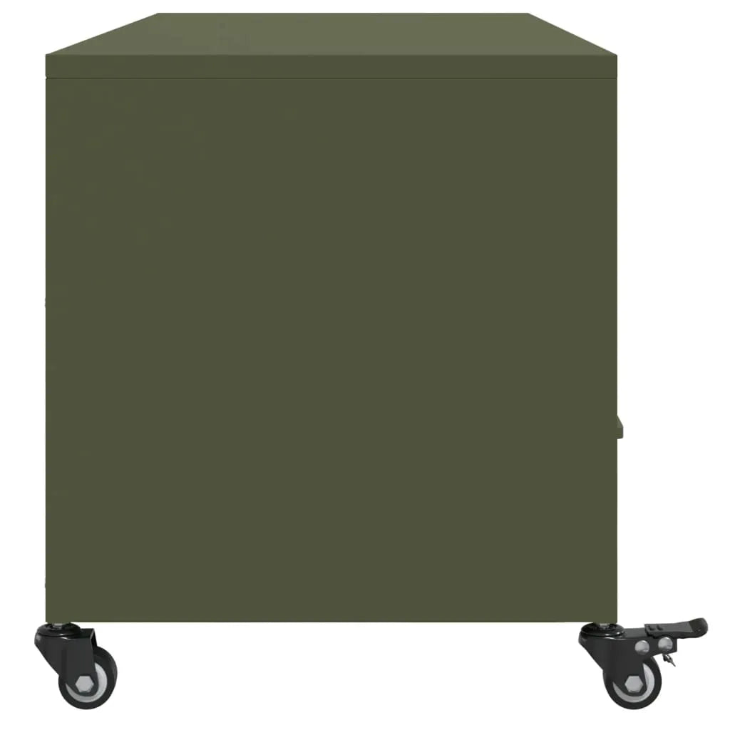 Meuble TV Olive en Acier au Style Industriel-La-Fabrique-Industrielle