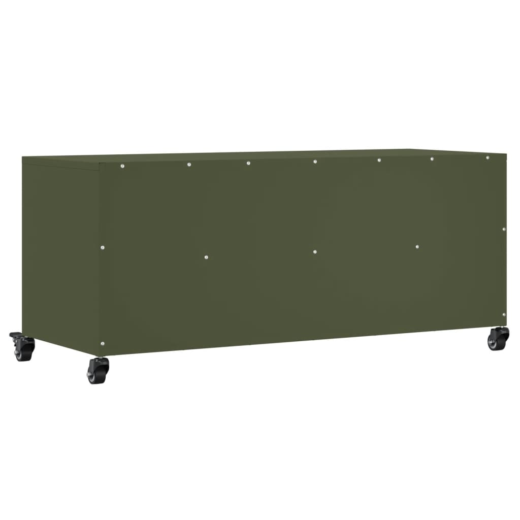 Meuble TV Olive en Acier au Style Industriel-La-Fabrique-Industrielle