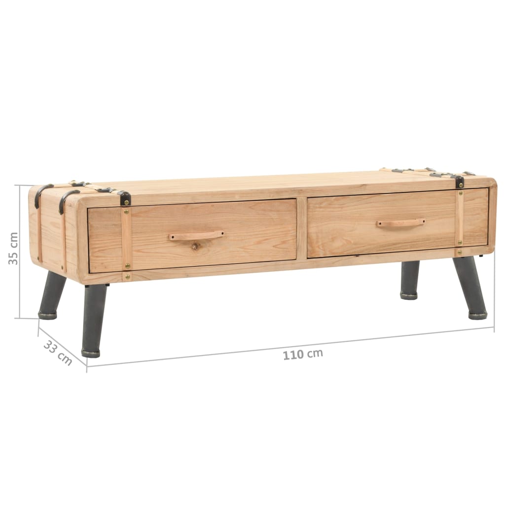 Meuble TV Vintage en Bois de Sapin-La-Fabrique-Industrielle