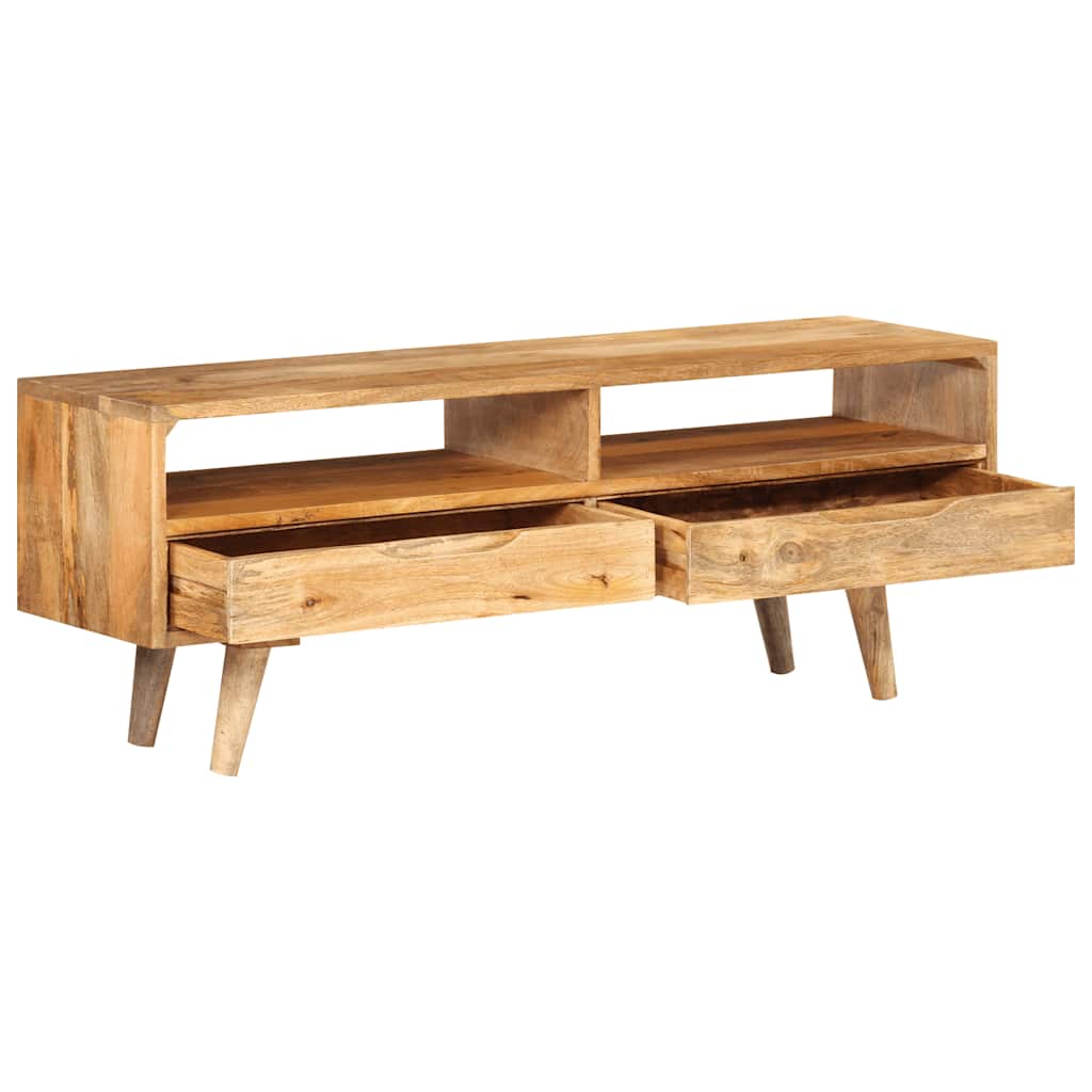 Meuble TV au design industriel en bois de manguier massif-La-Fabrique-Industrielle