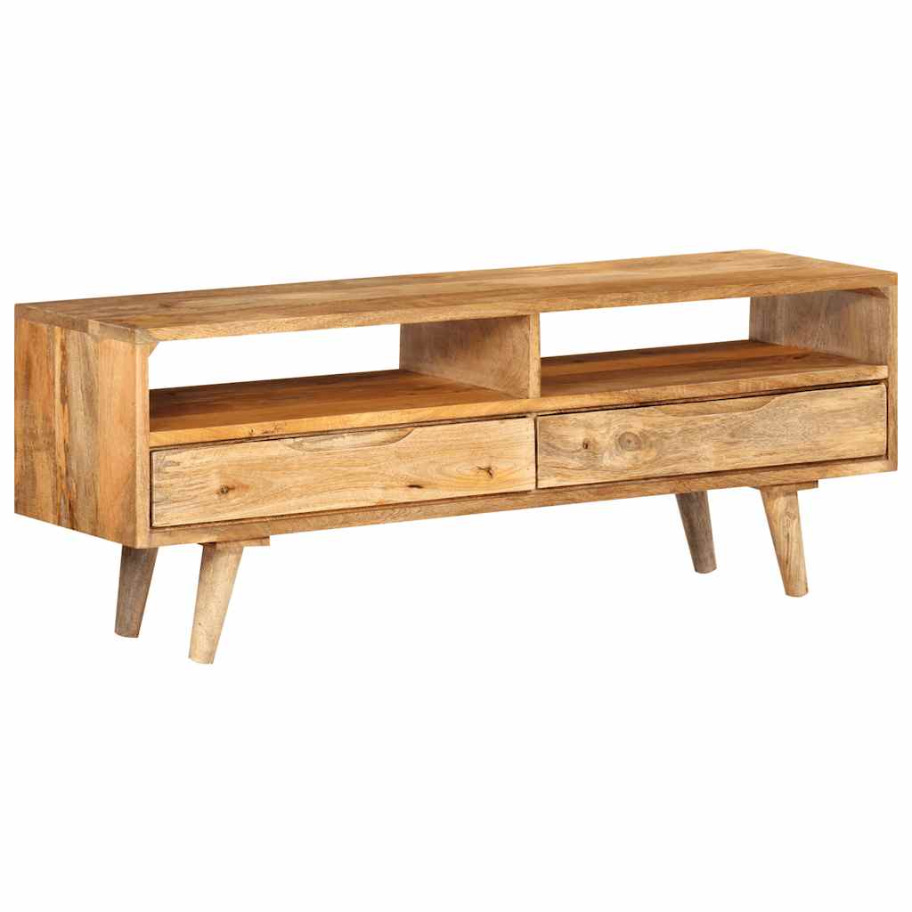 Meuble TV au design industriel en bois de manguier massif-La-Fabrique-Industrielle