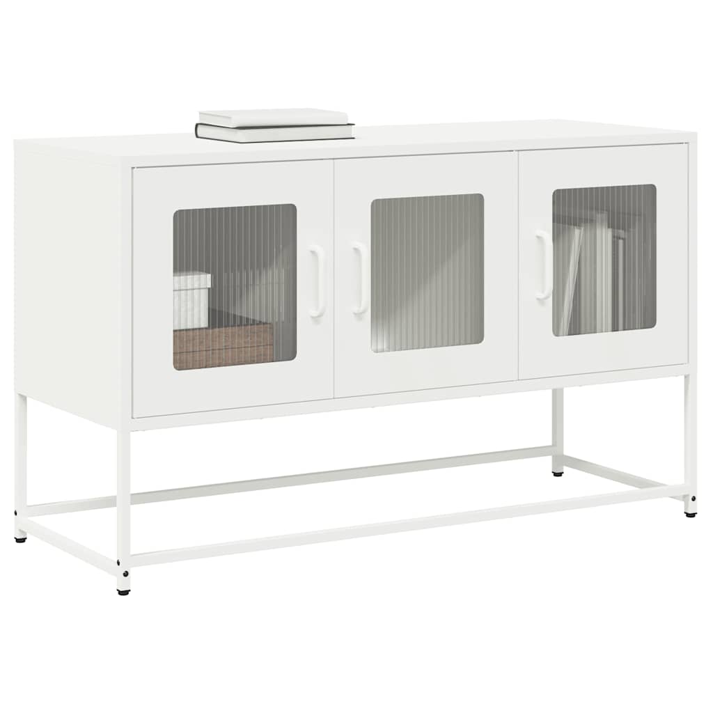 Meuble TV en Acier Style Industriel Haut-Blanc-100.5 cm-1-La-Fabrique-Industrielle