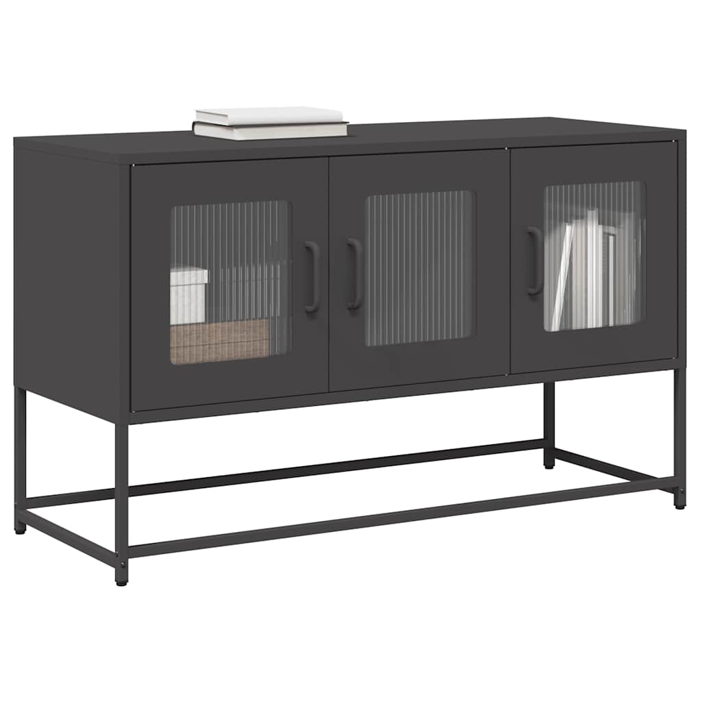 Meuble TV en Acier Style Industriel Haut-Noir-100.5 cm-1-La-Fabrique-Industrielle