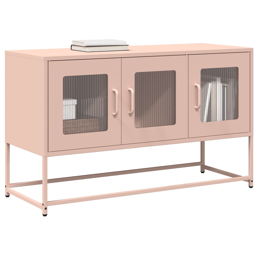 Meuble TV en Acier Style Industriel Haut-Rose-100.5 cm-1-La-Fabrique-Industrielle