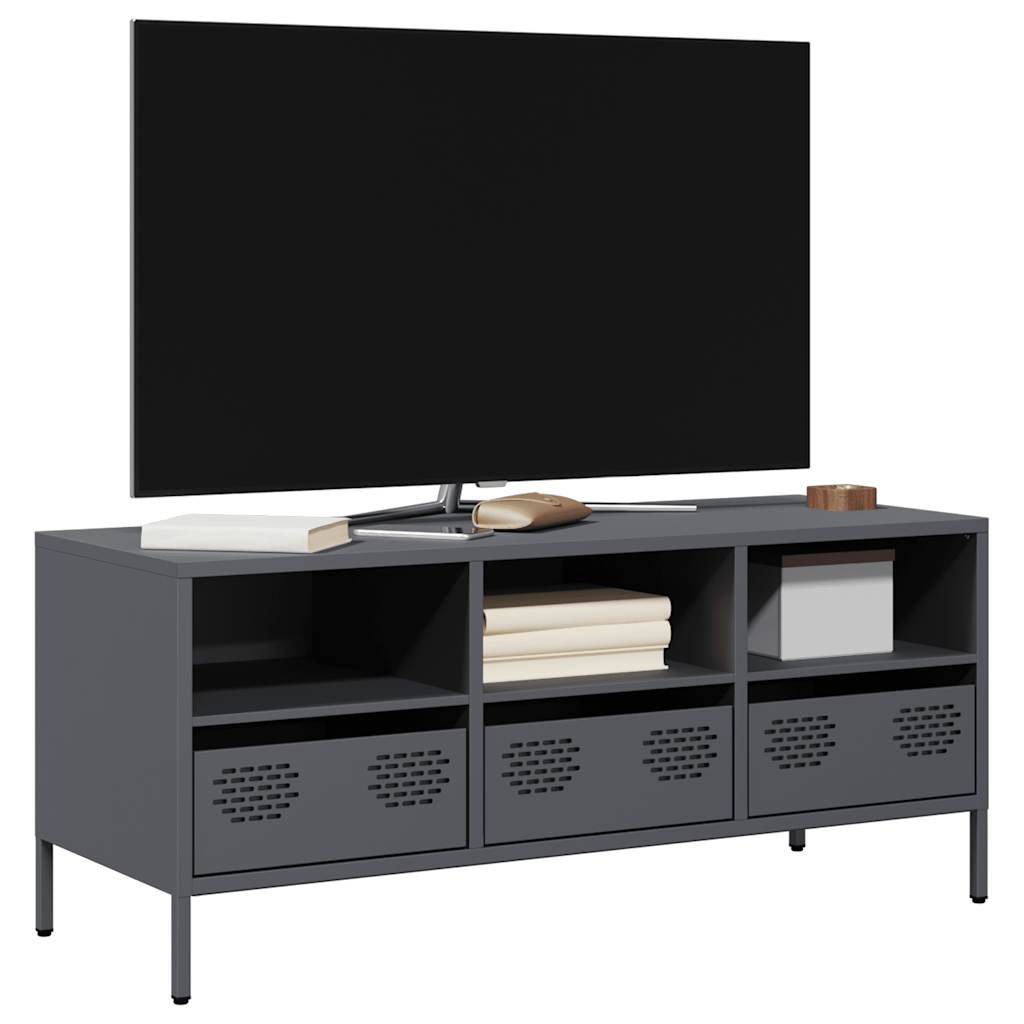 Meuble TV en acier au style industriel-Anthracite-101.5 cm-1-La-Fabrique-Industrielle