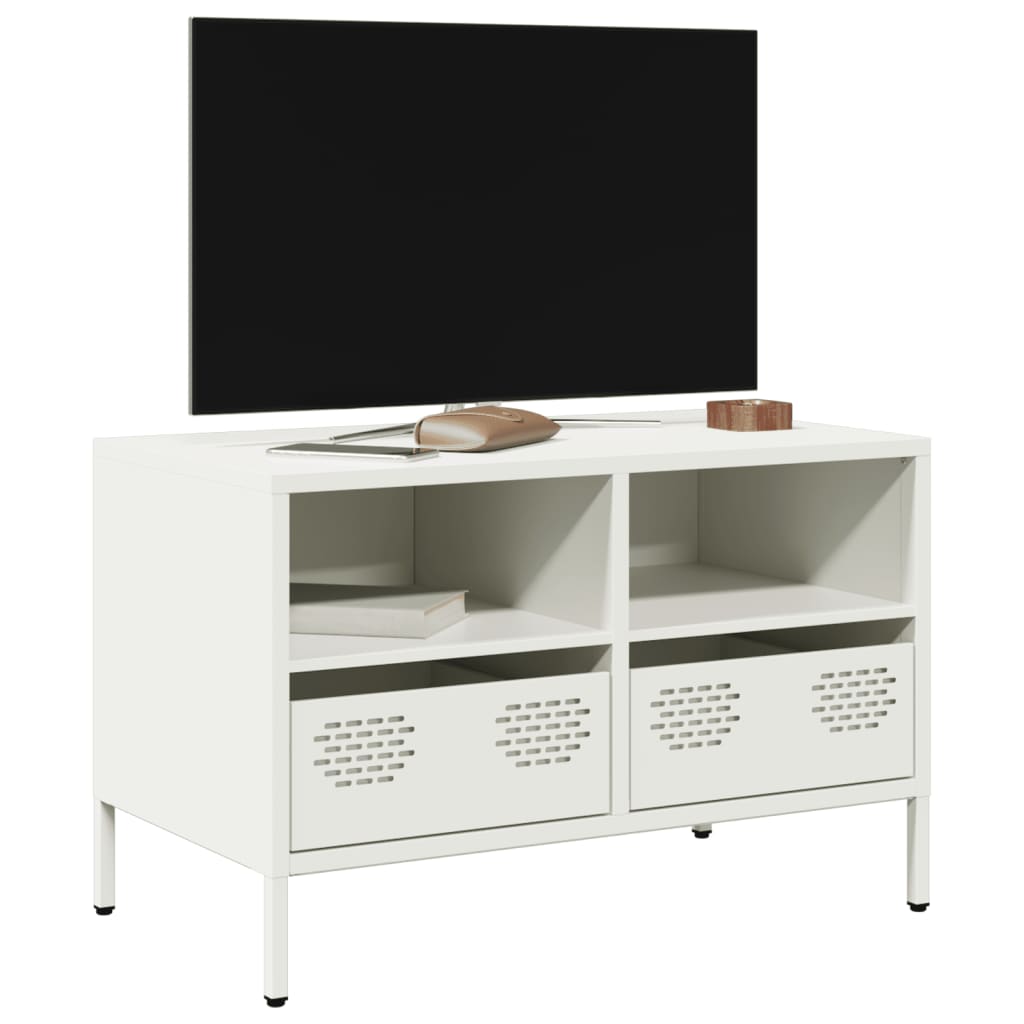 Meuble TV en acier au style industriel-Blanc-68 cm-1-La-Fabrique-Industrielle