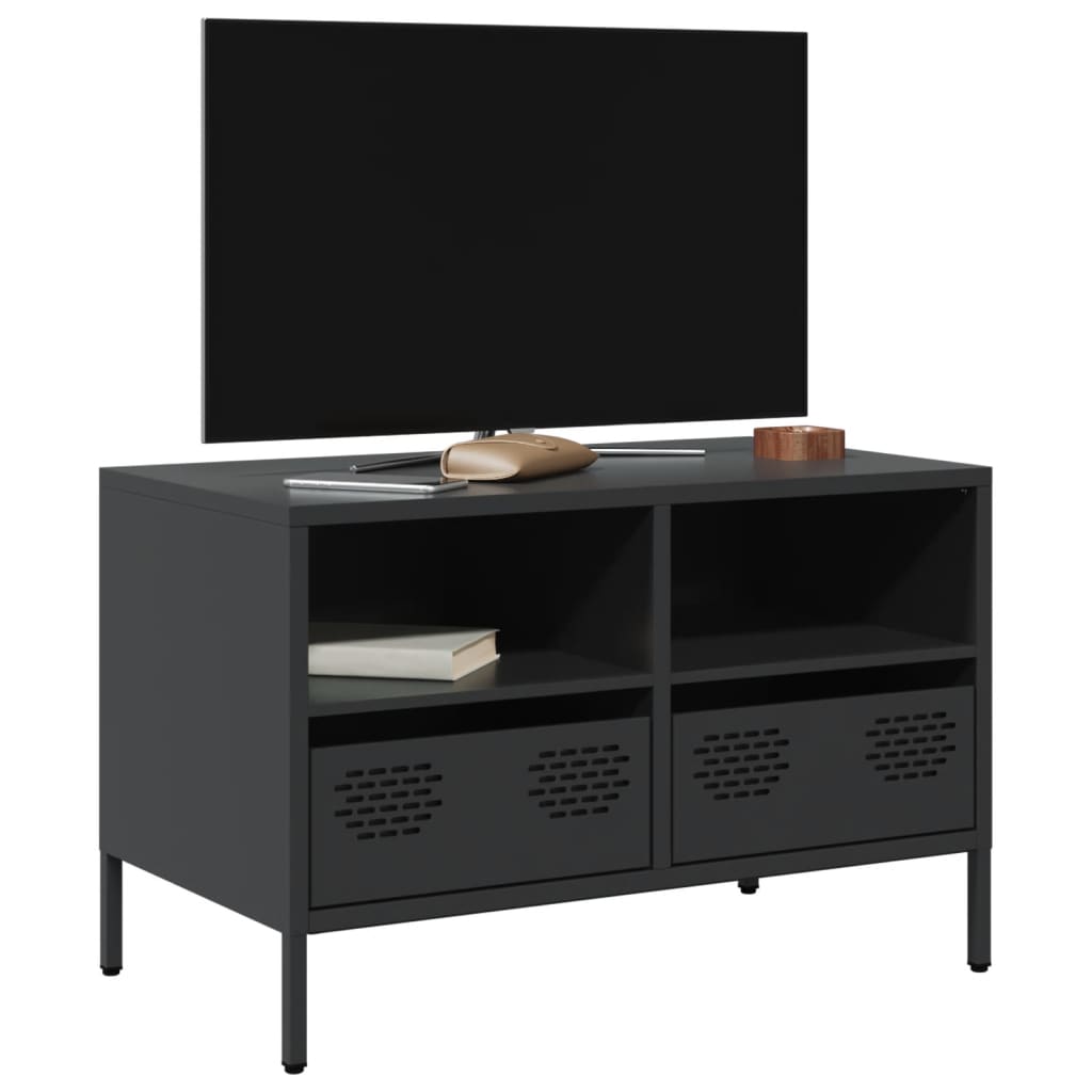 Meuble TV en acier au style industriel-Noir-68 cm-1-La-Fabrique-Industrielle