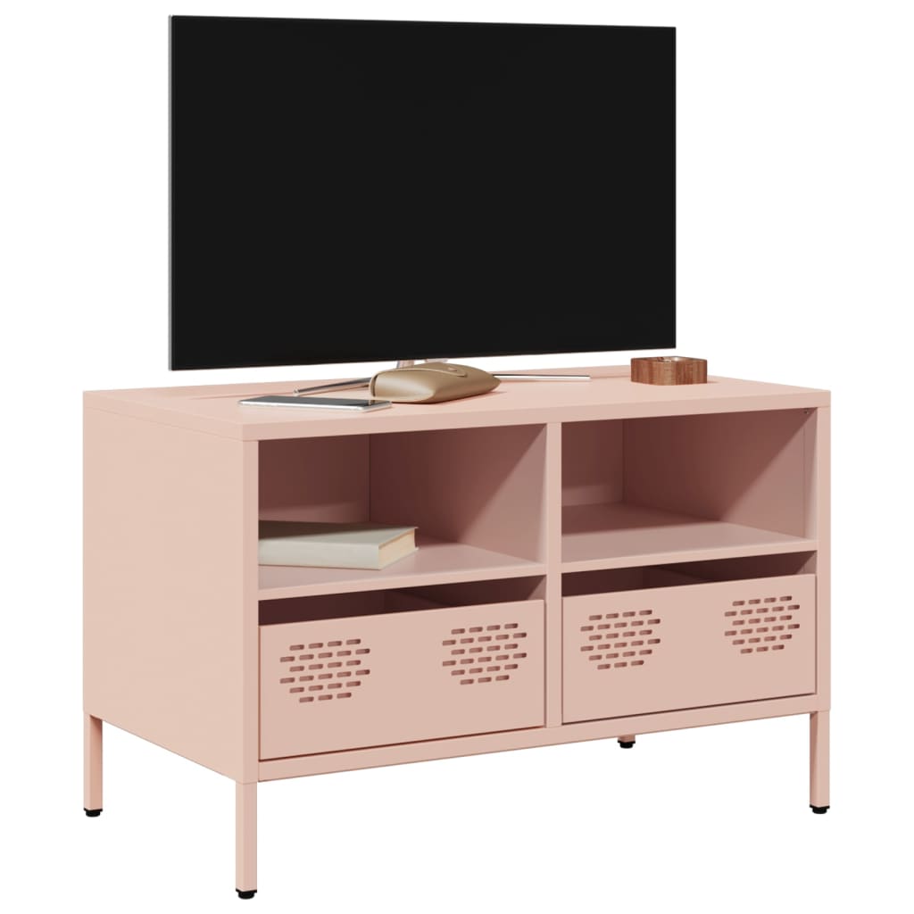 Meuble TV en acier au style industriel-Rose-68 cm-1-La-Fabrique-Industrielle