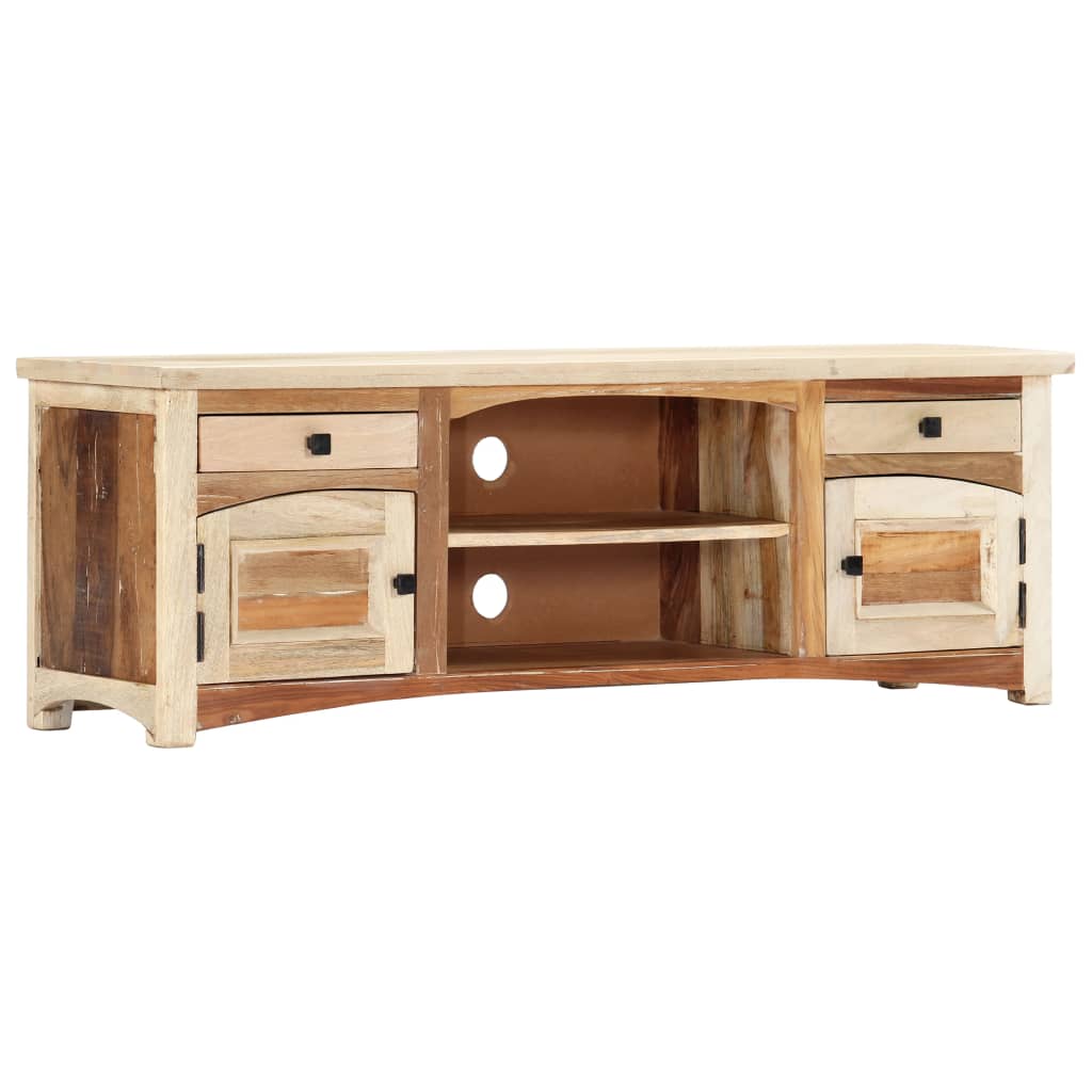 Meuble TV en Bois Clair et Recyclé 120 cm-La-Fabrique-Industrielle