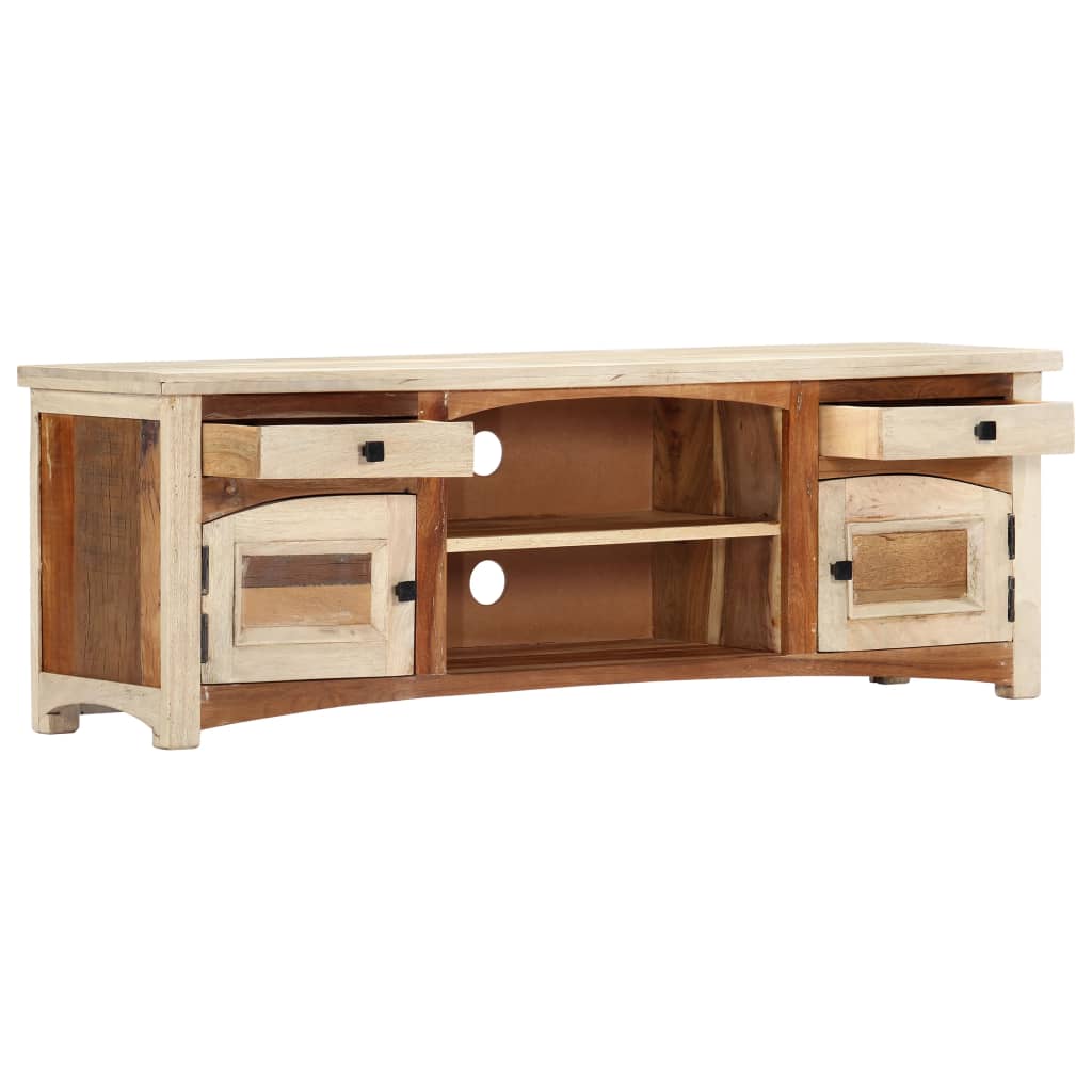Meuble TV en Bois Clair et Recyclé 120 cm-La-Fabrique-Industrielle