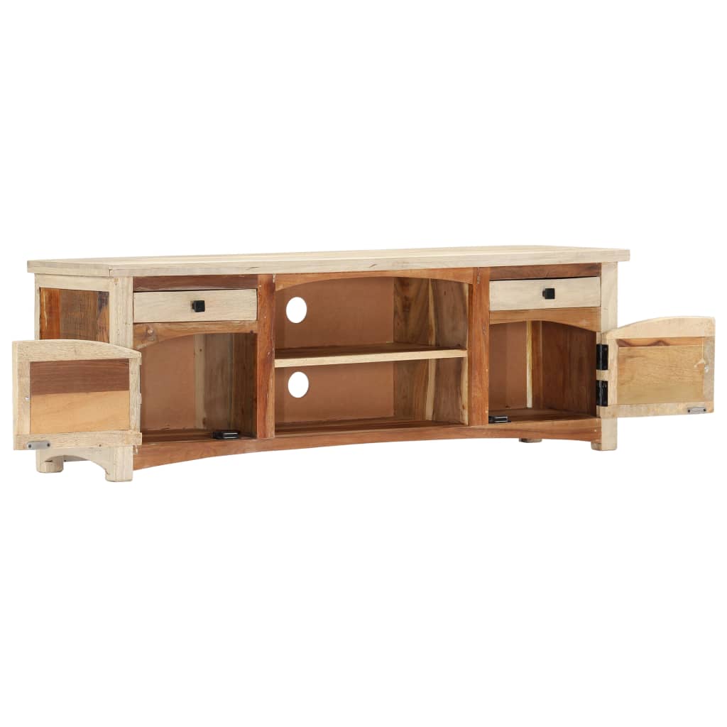 Meuble TV en Bois Clair et Recyclé 120 cm-La-Fabrique-Industrielle