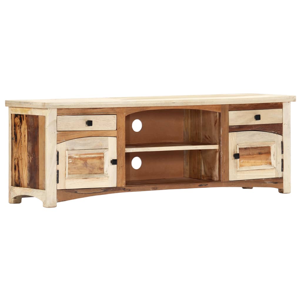 Meuble TV en Bois Clair et Recyclé 120 cm-La-Fabrique-Industrielle
