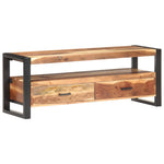 Meuble TV en Bois Marron avec Finition Miel-Bois d'acacia massif-1-La-Fabrique-Industrielle