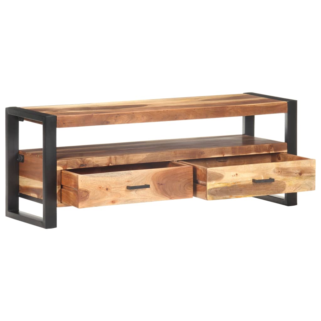 Meuble TV en Bois Marron avec Finition Miel-La-Fabrique-Industrielle