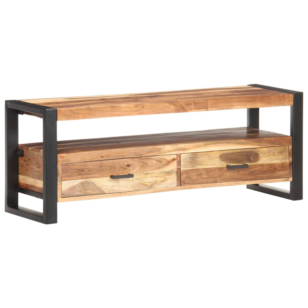 Meuble TV en Bois Marron avec Finition Miel-La-Fabrique-Industrielle
