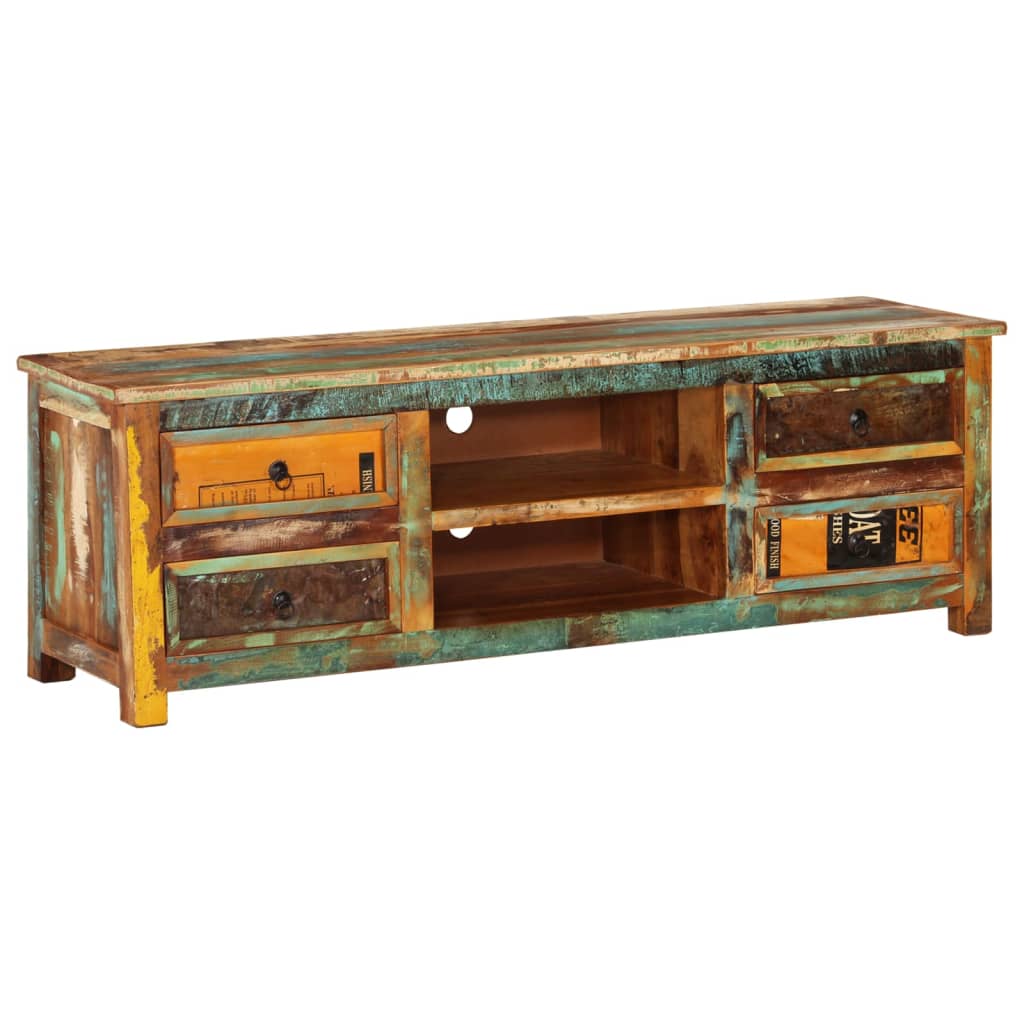 Meuble TV en Bois Massif Industriel 150 cm-La-Fabrique-Industrielle