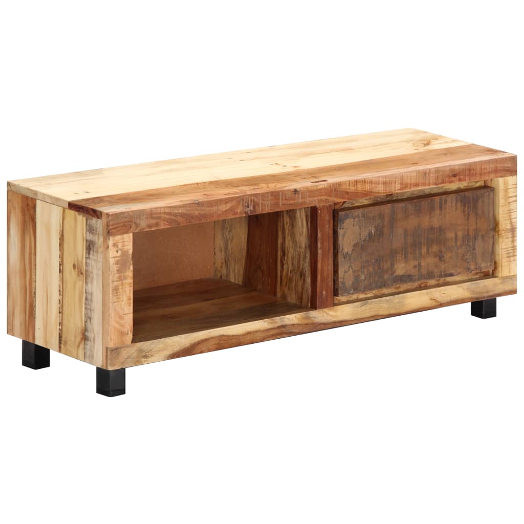 Meuble TV en Bois Massif avec Tiroir de Style Industriel-La-Fabrique-Industrielle