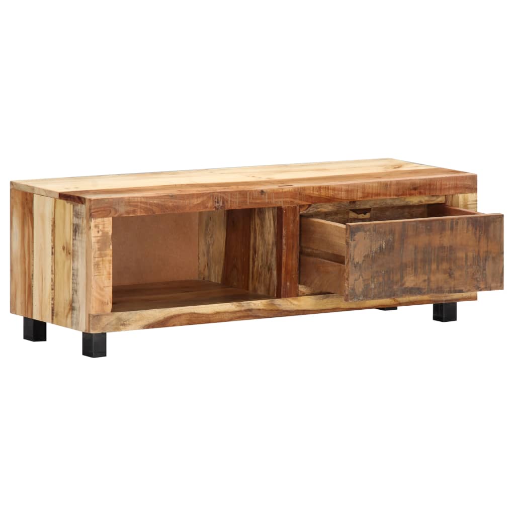 Meuble TV en Bois Massif avec Tiroir de Style Industriel-La-Fabrique-Industrielle