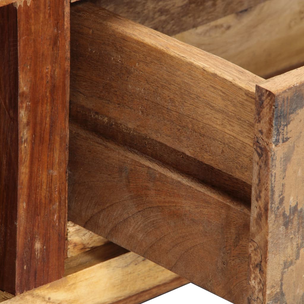 Meuble TV en Bois Massif avec Tiroir de Style Industriel-La-Fabrique-Industrielle