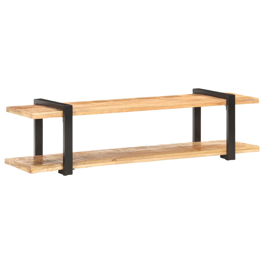 Meuble TV en Bois Massif de Manguier Brut-160 cm-Bois de manguier brut massif-1-La-Fabrique-Industrielle