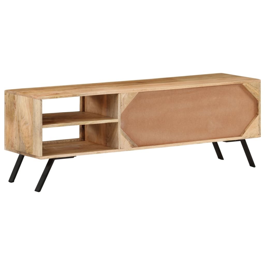 Meuble TV en Bois Massif de Manguier avec Style Industriel-La-Fabrique-Industrielle