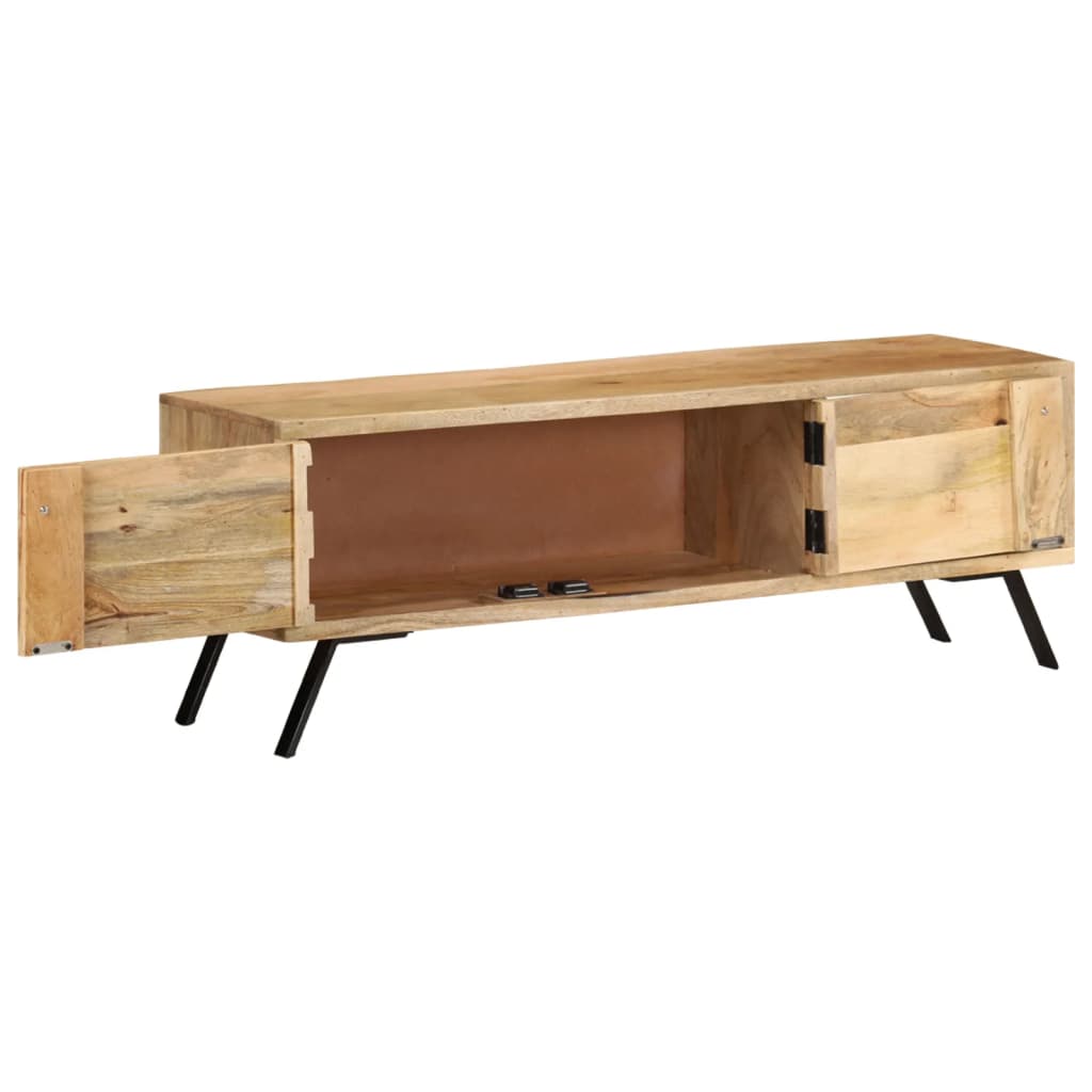 Meuble TV en Bois Massif de Manguier avec Style Industriel-La-Fabrique-Industrielle