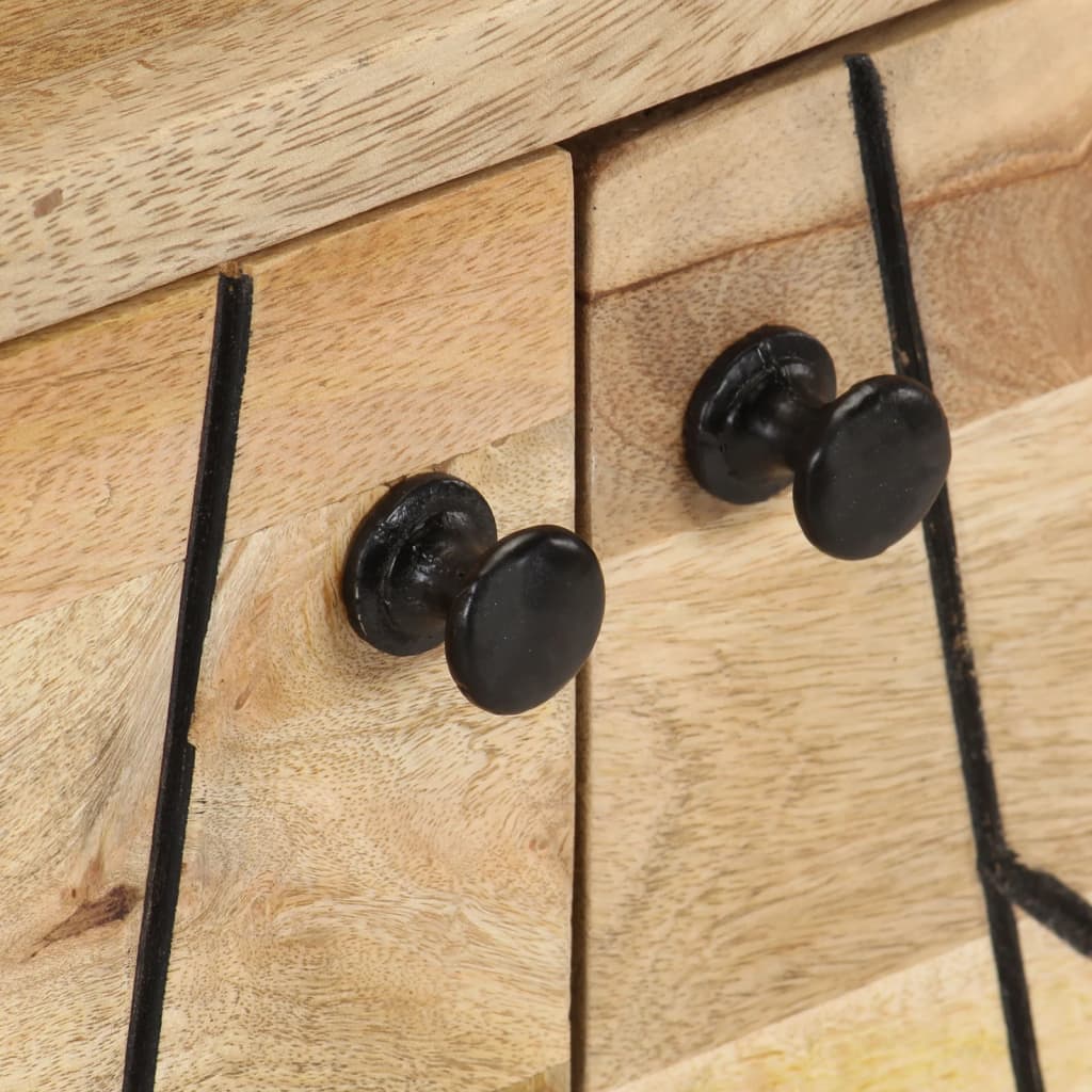 Meuble TV en Bois Massif de Manguier avec Style Industriel-La-Fabrique-Industrielle