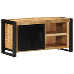Meuble TV en Bois Massif et Métal Indus-Bois de manguier brut massif-1-La-Fabrique-Industrielle