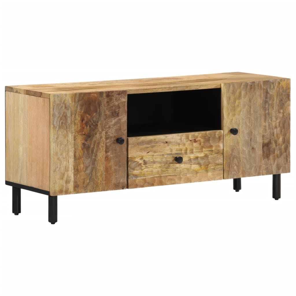 Meuble TV en Bois Massif et Moderne-Naturel-bois de manguier massif-1-La-Fabrique-Industrielle