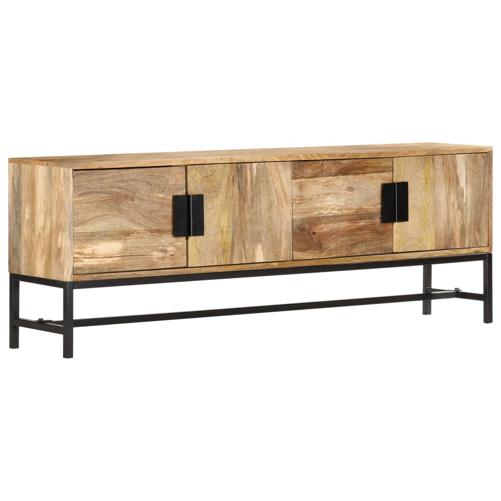 Meuble TV en Bois Massif et Style Industriel 140 cm-La-Fabrique-Industrielle