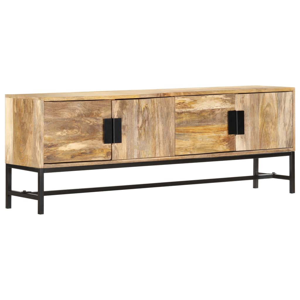 Meuble TV en Bois Massif et Style Industriel 140 cm-La-Fabrique-Industrielle