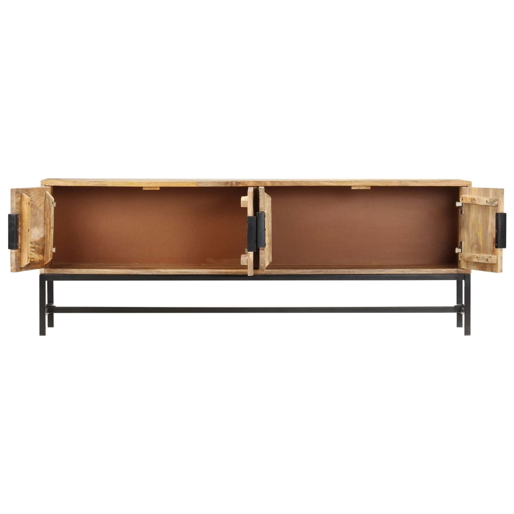 Meuble TV en Bois Massif et Style Industriel 140 cm-La-Fabrique-Industrielle