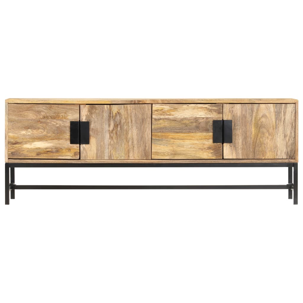 Meuble TV en Bois Massif et Style Industriel 140 cm-La-Fabrique-Industrielle