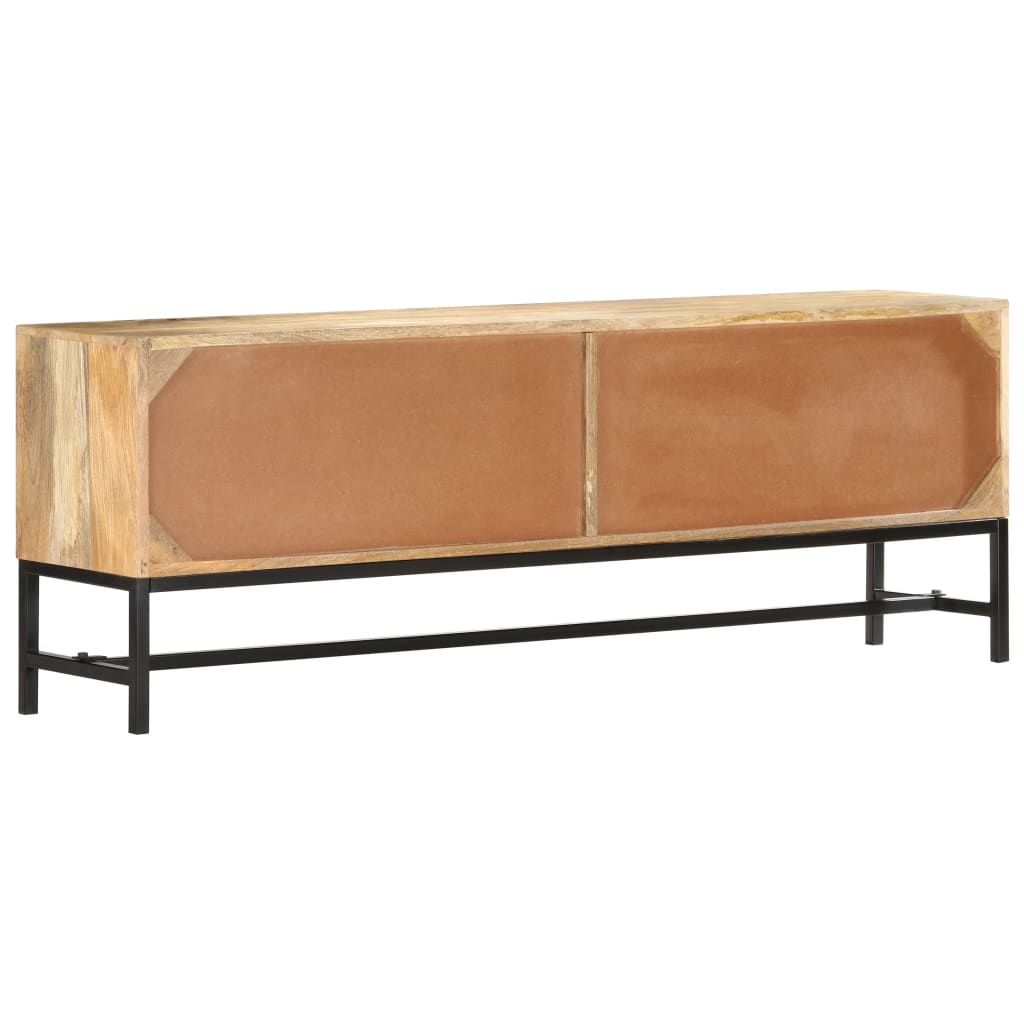 Meuble TV en Bois Massif et Style Industriel 140 cm-La-Fabrique-Industrielle