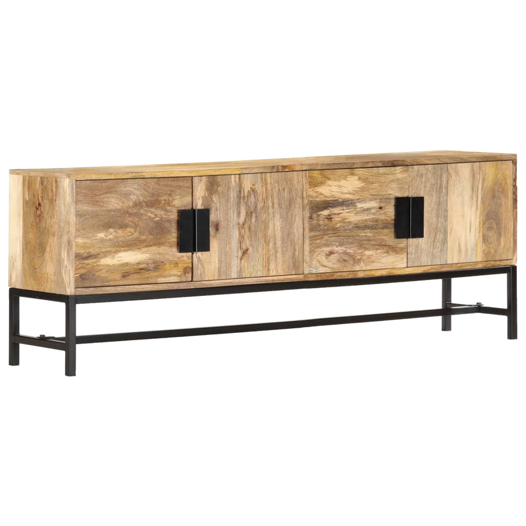 Meuble TV en Bois Massif et Style Industriel 140 cm-La-Fabrique-Industrielle