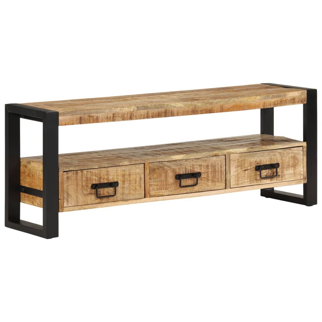 Meuble TV en Bois Recyclé Coloré Vintage-120 cm-bois de manguier massif-1-La-Fabrique-Industrielle