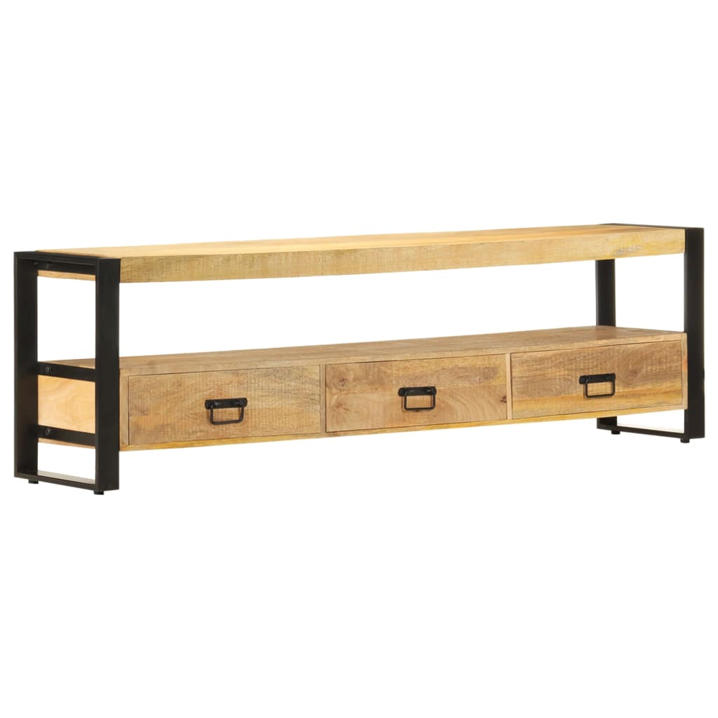 Meuble TV en Bois Recyclé Coloré Vintage-150 cm-bois de manguier massif-1-La-Fabrique-Industrielle
