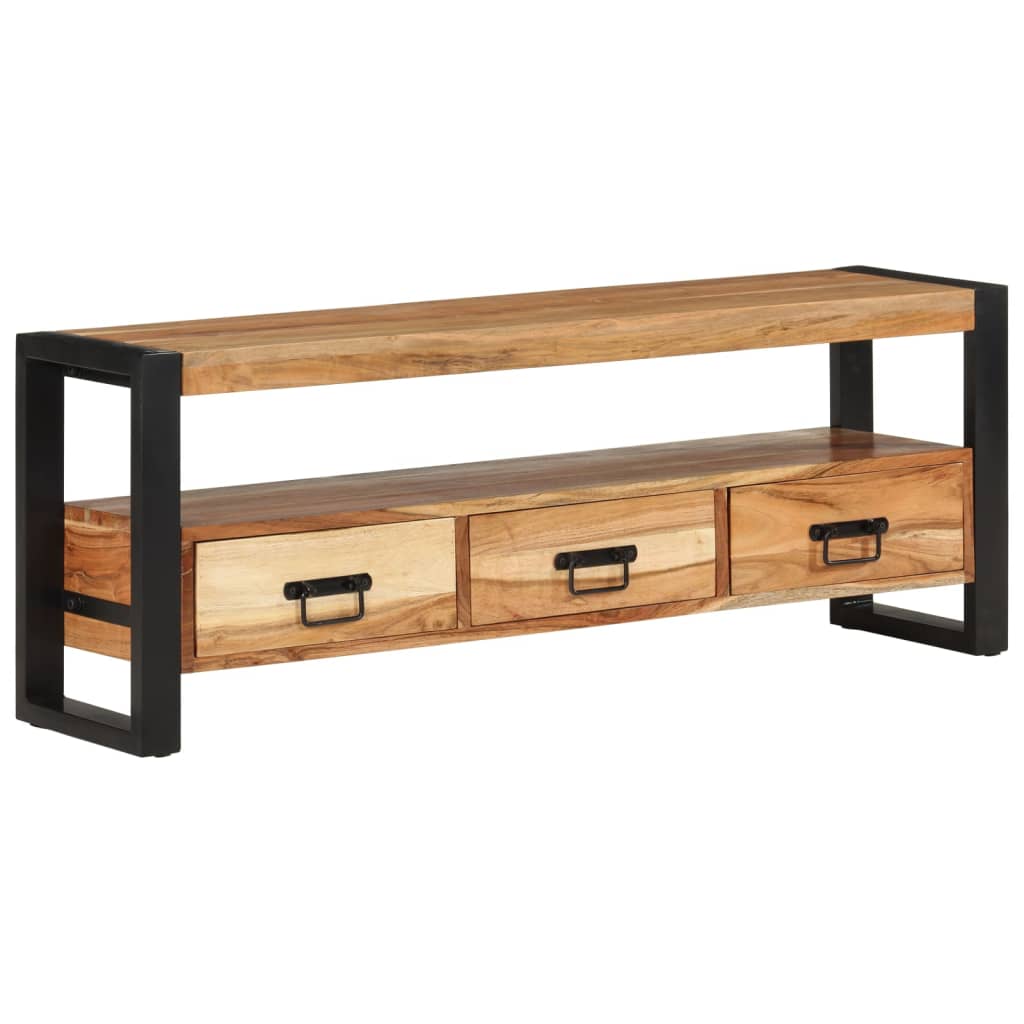 Meuble TV en Bois Recyclé Coloré Vintage-120 cm-Bois d'acacia massif-1-La-Fabrique-Industrielle