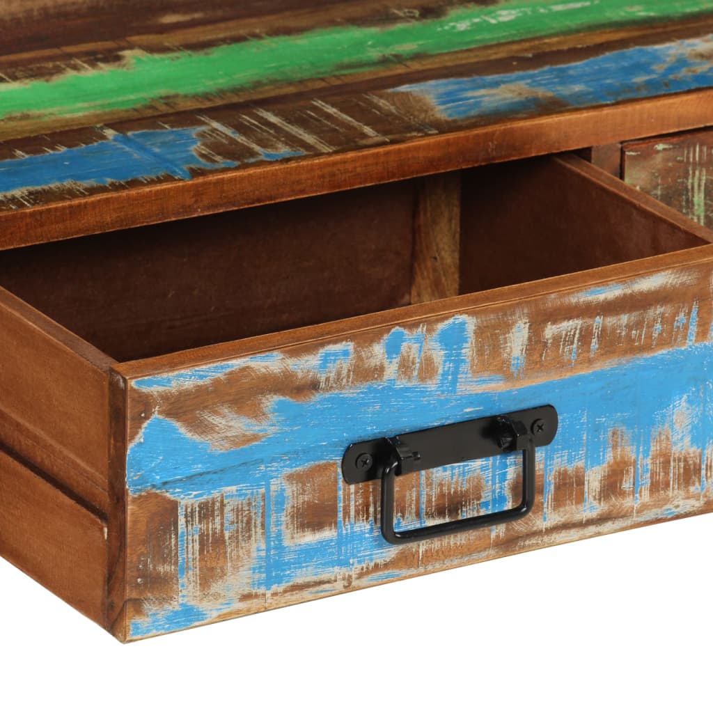 Meuble TV en Bois Recyclé Coloré Vintage-La-Fabrique-Industrielle