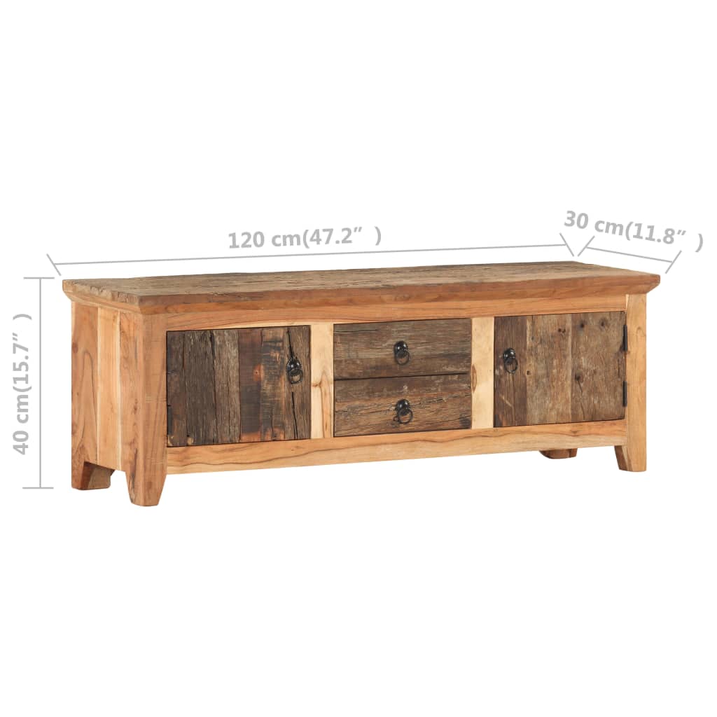 Meuble TV en Bois Recyclé et Acacia-La-Fabrique-Industrielle