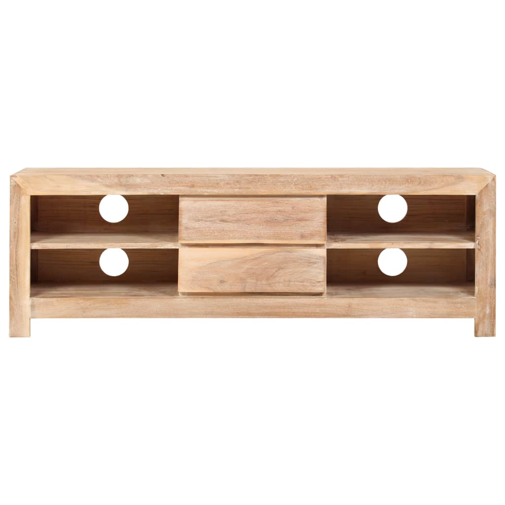 Meuble TV en Bois d'Acacia Massif et Design Industriel-La-Fabrique-Industrielle