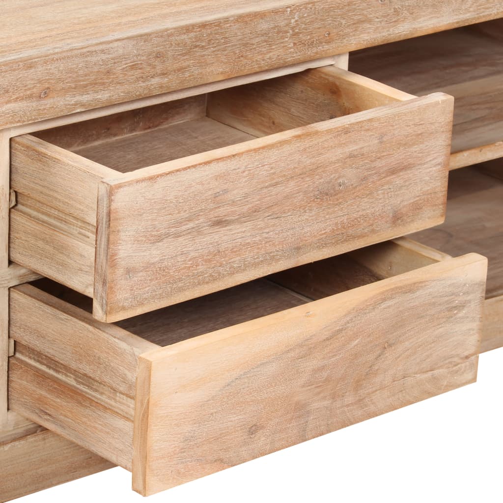 Meuble TV en Bois d'Acacia Massif et Design Industriel-La-Fabrique-Industrielle