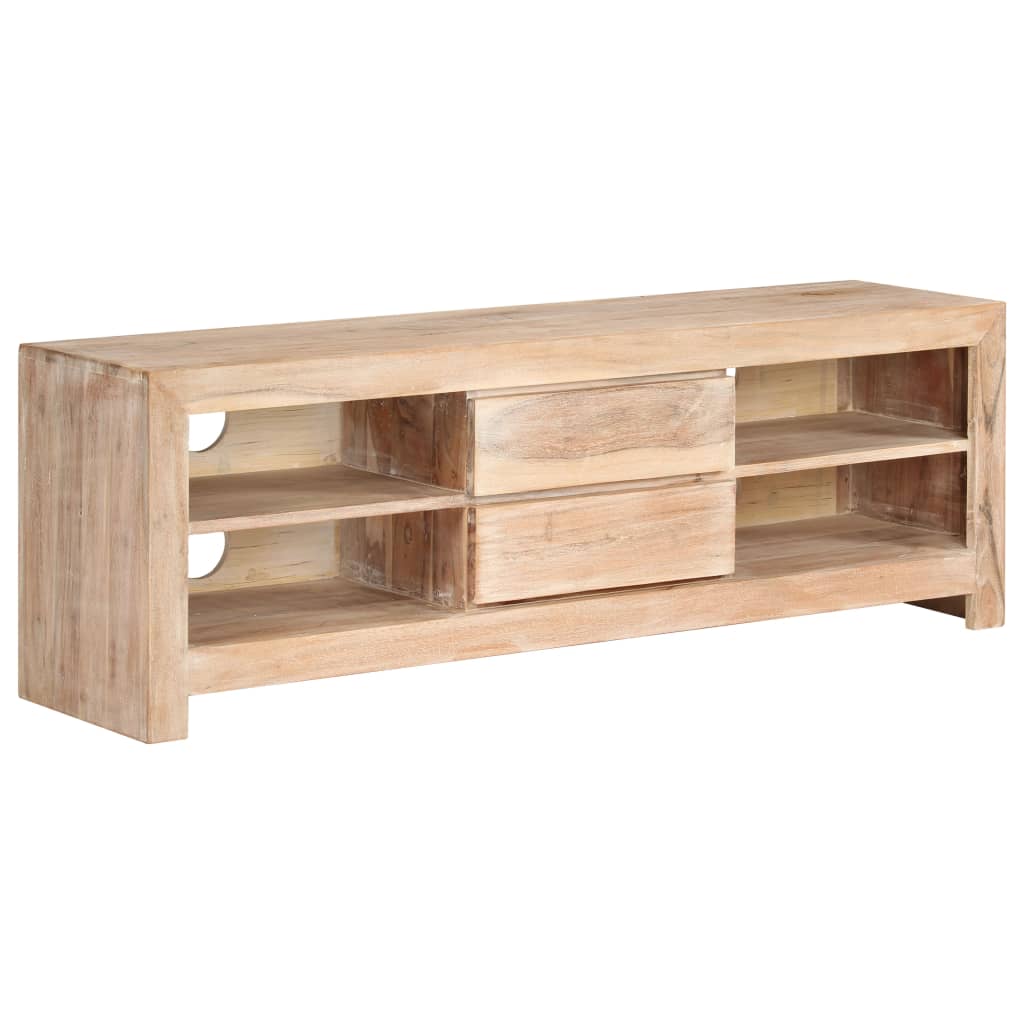 Meuble TV en Bois d'Acacia Massif et Design Industriel-La-Fabrique-Industrielle