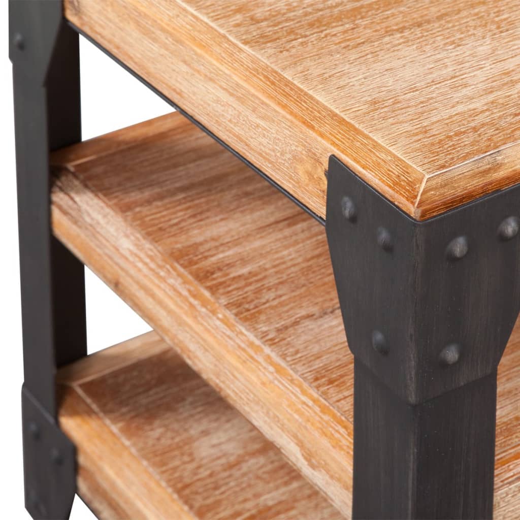 Meuble TV en Bois d'Acacia Massif-La-Fabrique-Industrielle