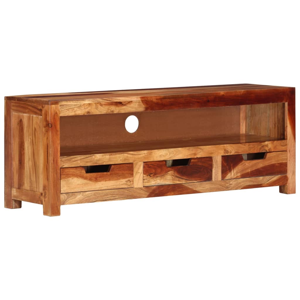 Meuble TV en Bois d'Acacia au Style Industriel-La-Fabrique-Industrielle