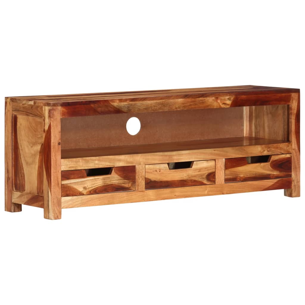 Meuble TV en Bois d'Acacia au Style Industriel-La-Fabrique-Industrielle